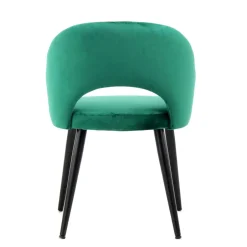 Armlehnen Polsterstuhl mit Samt Grün - Vianada (2er Set)^Wohnen Online