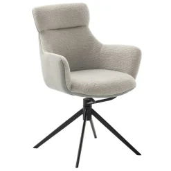 Wohnen Armlehnen-Drehstuhl in Lichtgrau - Plicardo (2er Set)