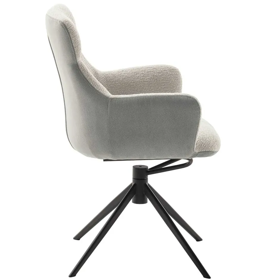 Wohnen Armlehnen-Drehstuhl in Lichtgrau - Plicardo (2er Set)