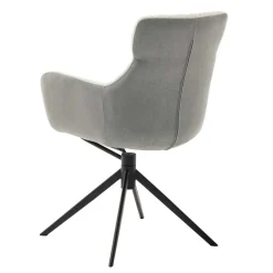 Wohnen Armlehnen-Drehstuhl in Lichtgrau - Plicardo (2er Set)