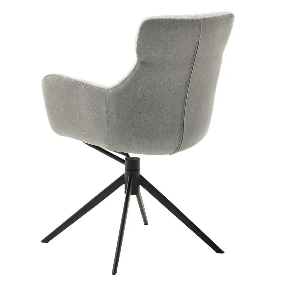 Wohnen Armlehnen-Drehstuhl in Lichtgrau - Plicardo (2er Set)