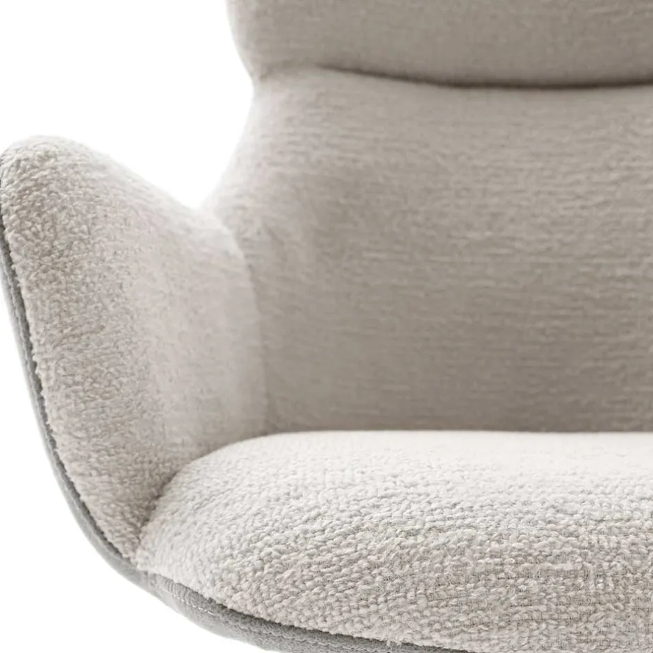 Wohnen Armlehnen-Drehstuhl in Lichtgrau - Plicardo (2er Set)