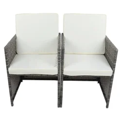 Wohnen Armlehnen-Gartenstuhl aus Kunstrattan - Svanlau (2er Set)