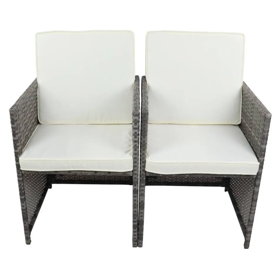 Wohnen Armlehnen-Gartenstuhl aus Kunstrattan - Svanlau (2er Set)