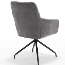 Armlehnen-Küchenstuhl in Grau - Doinera (2er Set)^Wohnen Outlet