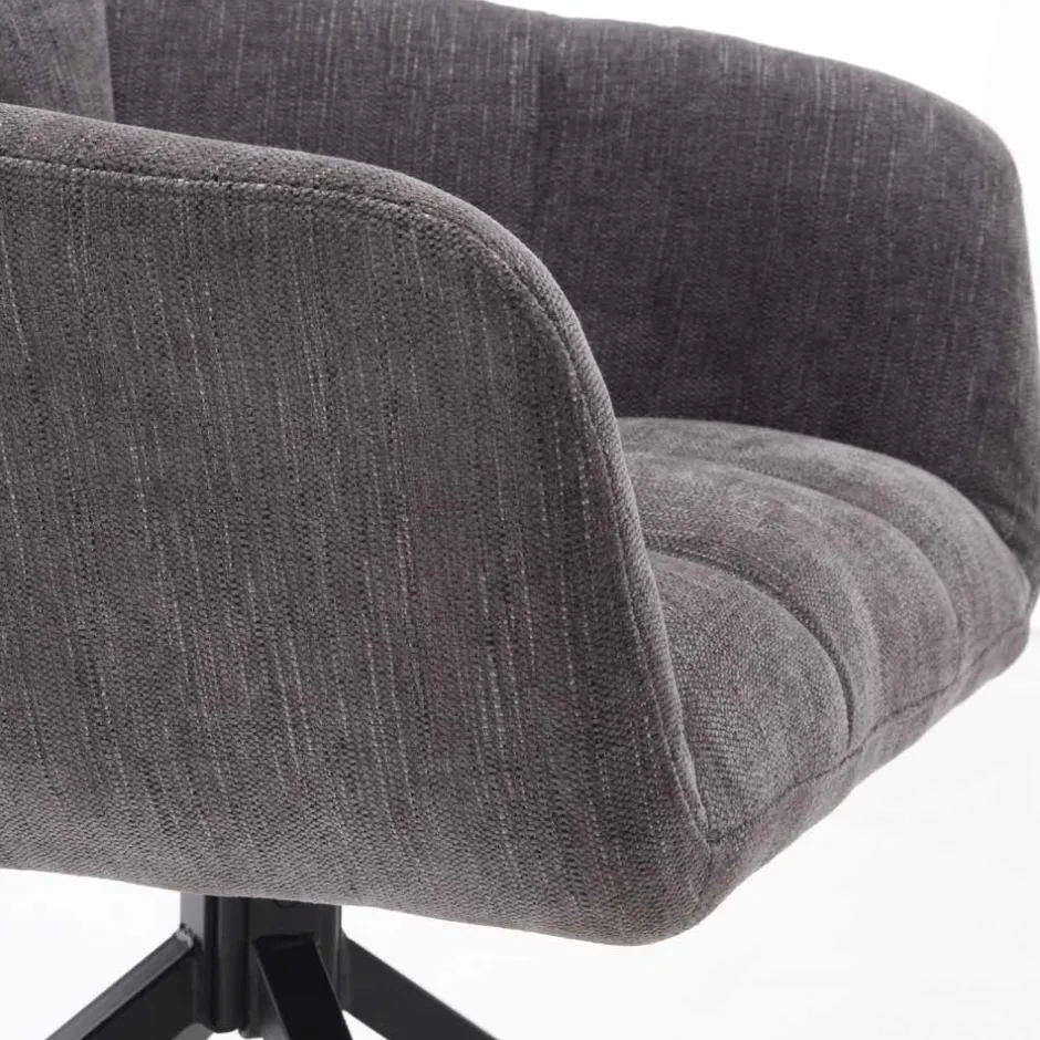 Armlehnen-Küchenstuhl in Grau - Doinera (2er Set)^Wohnen Outlet