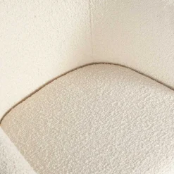 Armlehnenstuhl aus Boucle Stoff in Offwhite - Choco (2er Set)^Wohnen Hot