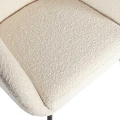 Armlehnenstuhl aus Boucle Stoff in Offwhite - Choco (2er Set)^Wohnen Hot