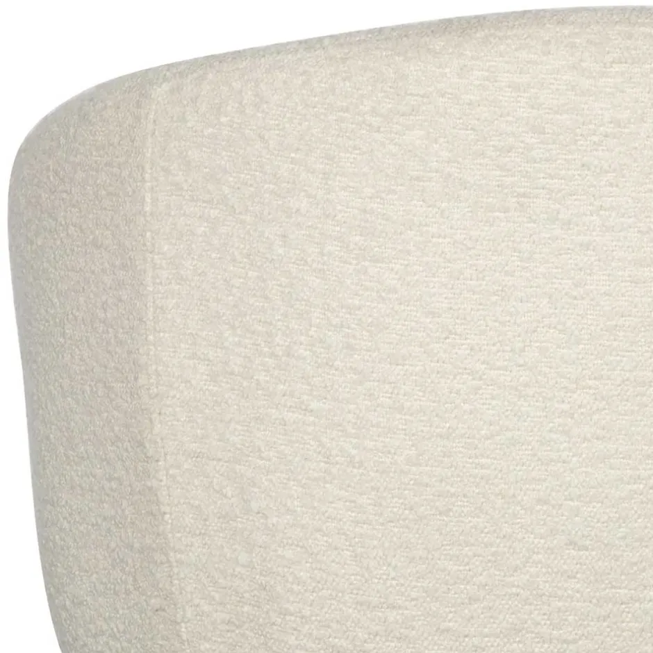 Armlehnenstuhl aus Boucle Stoff in Offwhite - Choco (2er Set)^Wohnen Hot