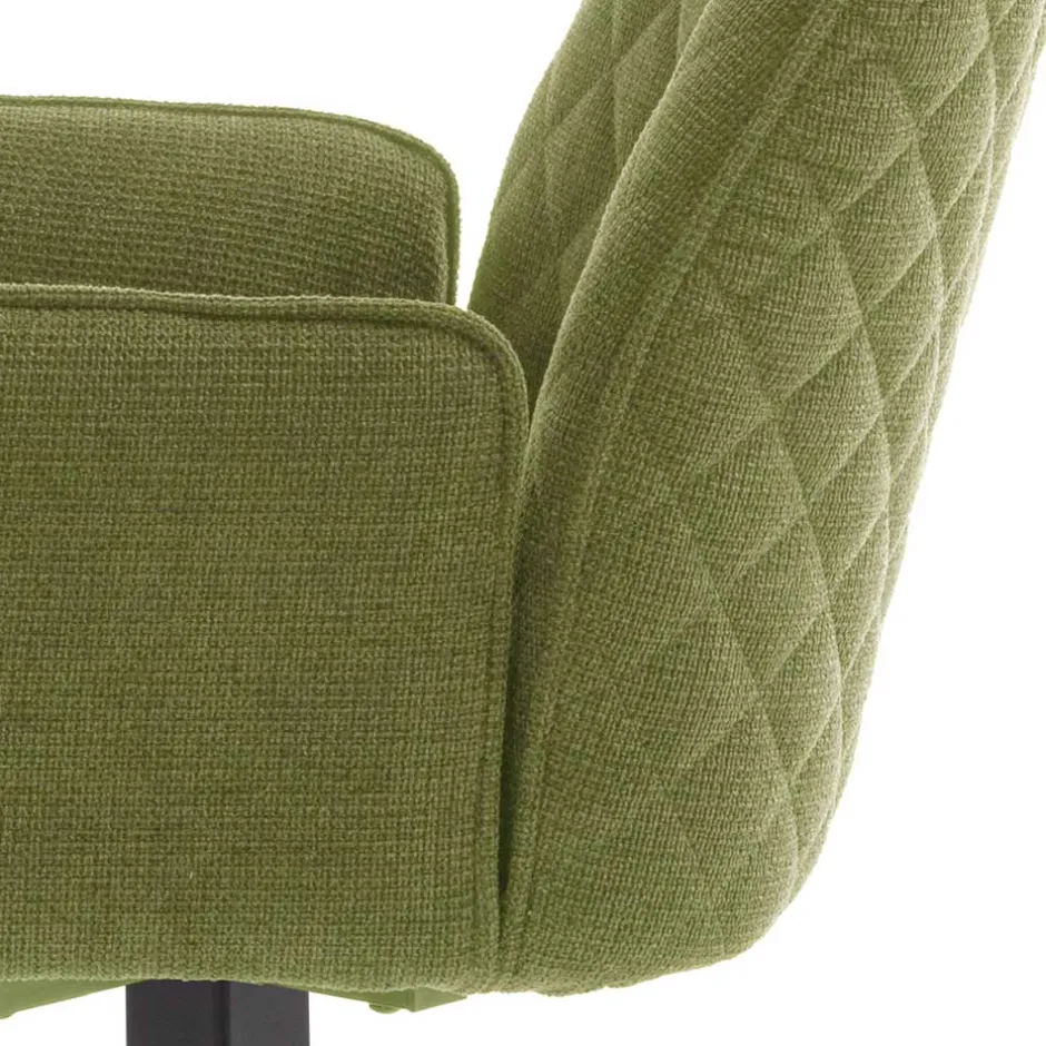 Armlehnenstuhl aus Chenillegewebe - Gomata (2er Set)^Wohnen Outlet