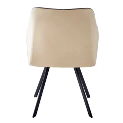 Armlehnenstuhl aus Samt in Beige - Ortenza^Wohnen Clearance