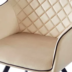 Armlehnenstuhl aus Samt in Beige - Ortenza^Wohnen Clearance