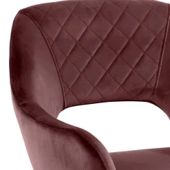 Wohnen Armlehnenstuhl in Altrosa Samt - Kalindo (2er Set)