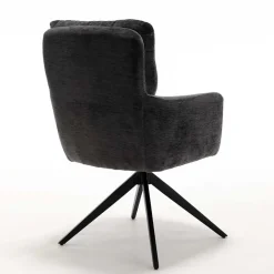 Armlehnenstuhl in Anthrazit Chenille - Amstado (2er Set)^Wohnen Sale