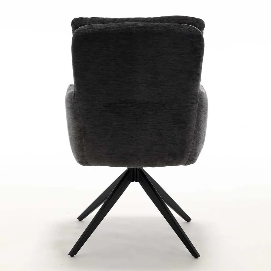 Armlehnenstuhl in Anthrazit Chenille - Amstado (2er Set)^Wohnen Sale