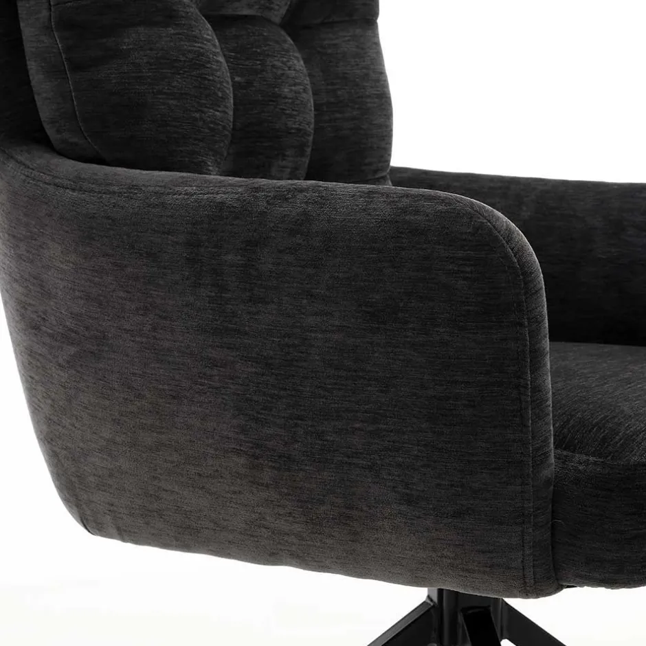 Armlehnenstuhl in Anthrazit Chenille - Amstado (2er Set)^Wohnen Sale