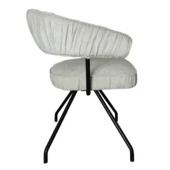 Wohnen Armlehnenstuhl in Beige Chenille - Florina (2er Set)