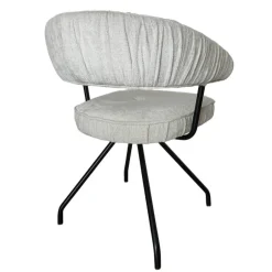 Wohnen Armlehnenstuhl in Beige Chenille - Florina (2er Set)