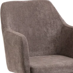 Wohnen Armlehnenstuhl in Braun Flockstoff - Faneno