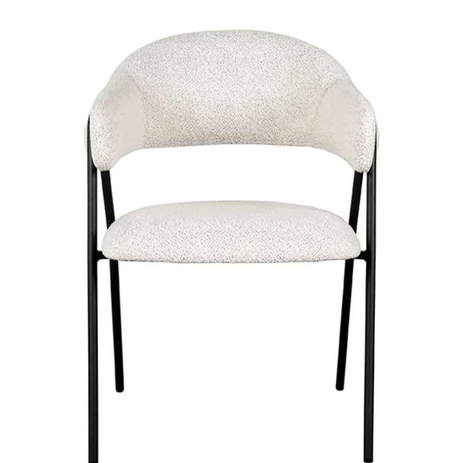 Armlehnenstuhl in Cremeweiß Boucle - Farmer (2er Set)^Wohnen Sale