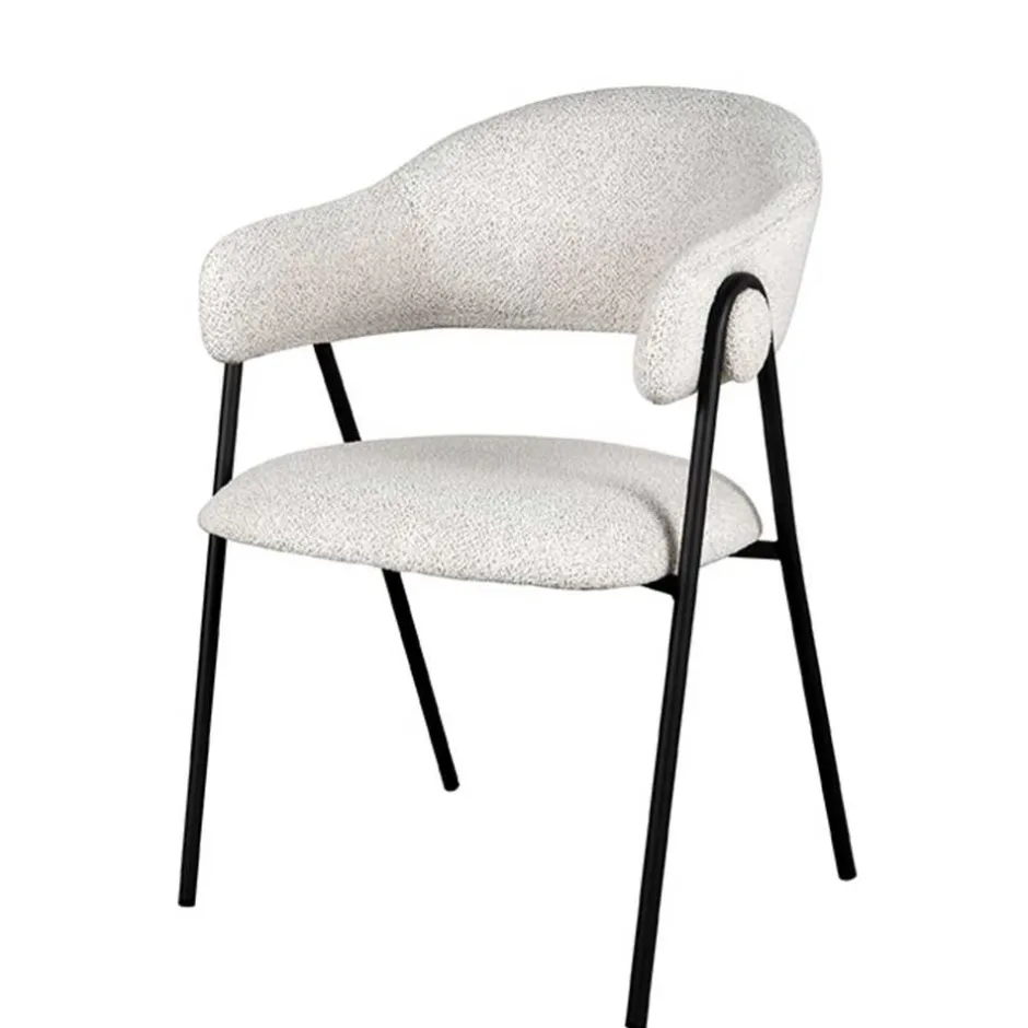 Armlehnenstuhl in Cremeweiß Boucle - Farmer (2er Set)^Wohnen Sale