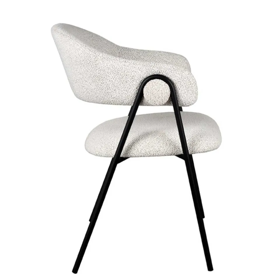 Armlehnenstuhl in Cremeweiß Boucle - Farmer (2er Set)^Wohnen Sale