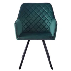 Wohnen Armlehnenstuhl in Dunkelgrün mit Schwarz - Saliaora