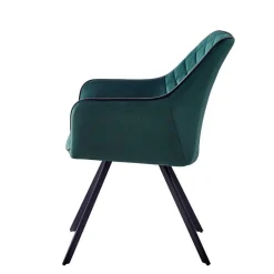 Wohnen Armlehnenstuhl in Dunkelgrün mit Schwarz - Saliaora
