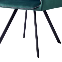 Wohnen Armlehnenstuhl in Dunkelgrün mit Schwarz - Saliaora