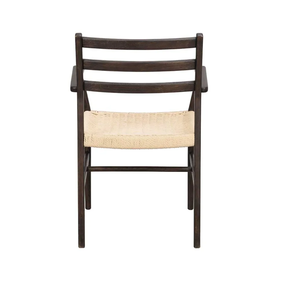 Wohnen Armlehnenstuhl in Eiche Dunkel - Gardaz