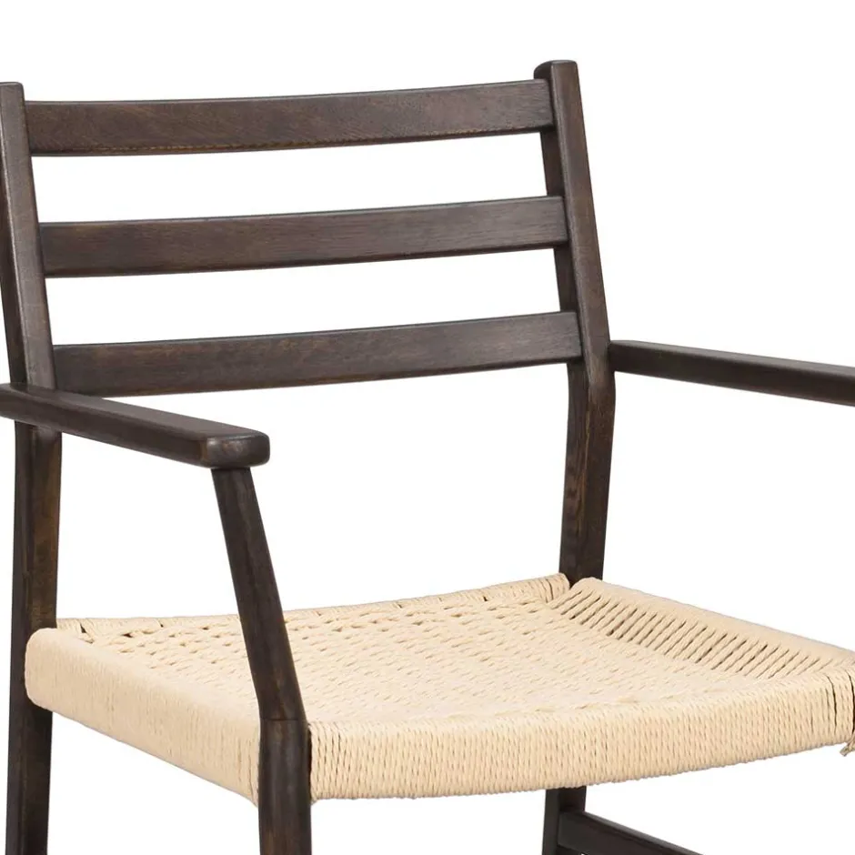 Wohnen Armlehnenstuhl in Eiche Dunkel - Gardaz