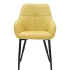 Armlehnenstuhl in Gelb Leinenstoff - Campiona^Wohnen Best