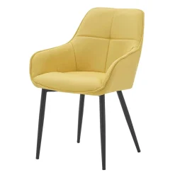 Armlehnenstuhl in Gelb Leinenstoff - Campiona^Wohnen Best