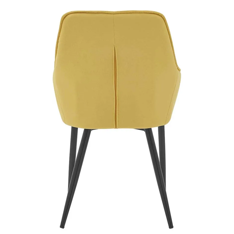 Armlehnenstuhl in Gelb Leinenstoff - Campiona^Wohnen Best