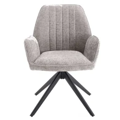 Wohnen Armlehnenstuhl in Grau und Schwarz - Monterry (2er Set)