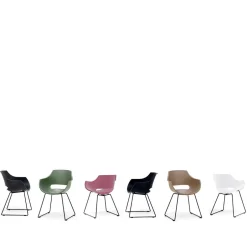 Armlehnenstuhl in Grün & Schwarz - Foskany (4er Set)^Wohnen Clearance