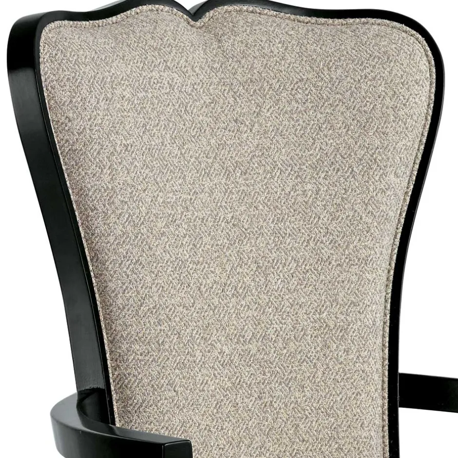 Armlehnenstuhl in Hellgrau und Schwarz - Tuscano^Wohnen Sale