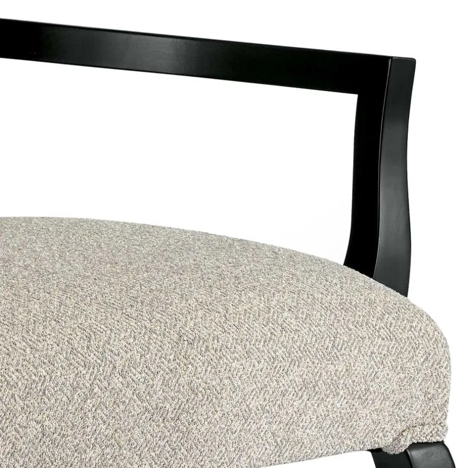 Armlehnenstuhl in Hellgrau und Schwarz - Tuscano^Wohnen Sale