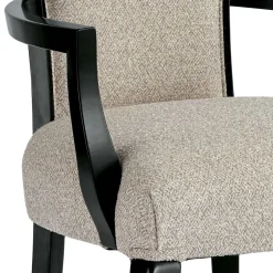 Armlehnenstuhl in Hellgrau und Schwarz - Tuscano^Wohnen Sale