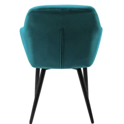 Armlehnenstuhl in Türkis Blau Samt - Benitov^Wohnen Clearance