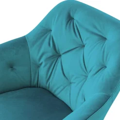Armlehnenstuhl in Türkis Blau Samt - Benitov^Wohnen Clearance