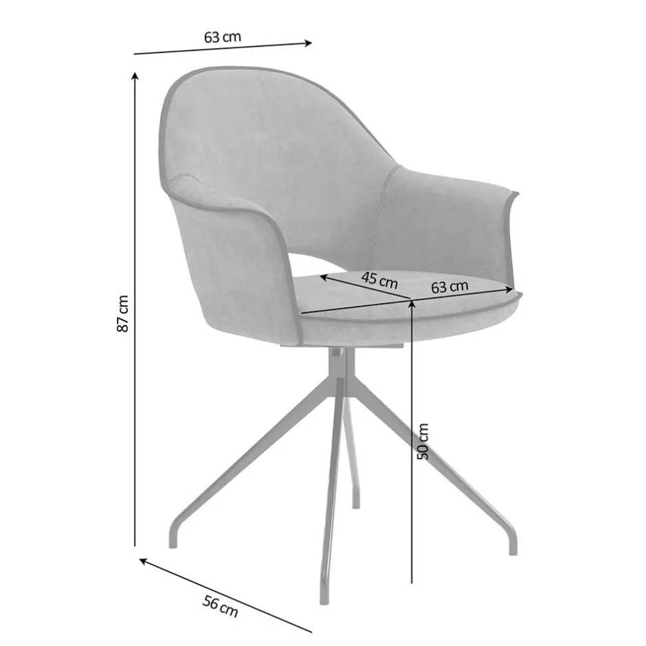 Armlehnenstuhl um 180 Grad drehbar - Watenora (2er Set)^Wohnen