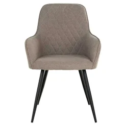 Armlehnstühle in Graubraun Stoff - Vojeco (2er Set)^Wohnen Best