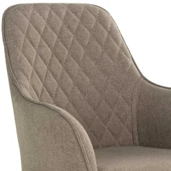 Armlehnstühle in Graubraun Stoff - Vojeco (2er Set)^Wohnen Best