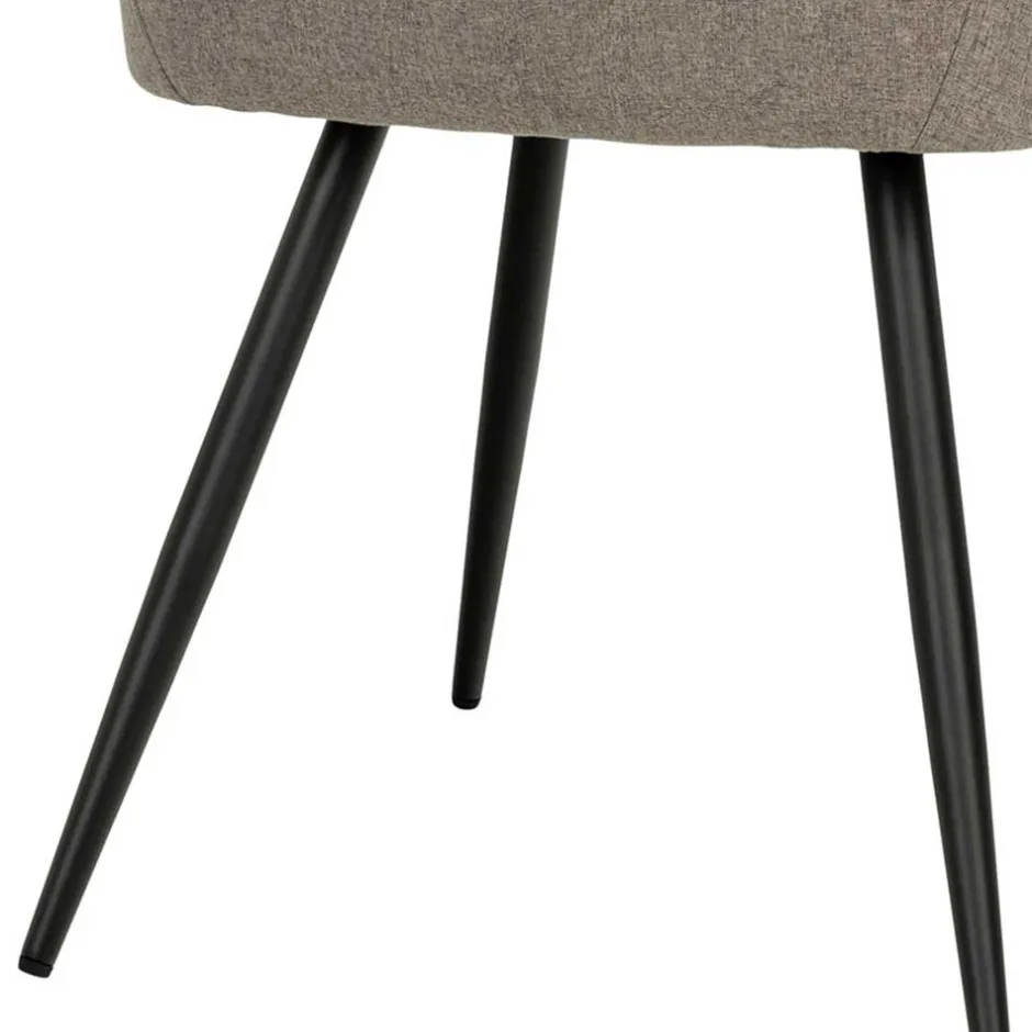 Armlehnstühle in Graubraun Stoff - Vojeco (2er Set)^Wohnen Best