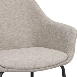 Armlehnstuhl aus Webstoff Hellgrau - Beau (2er Set)^Wohnen Best