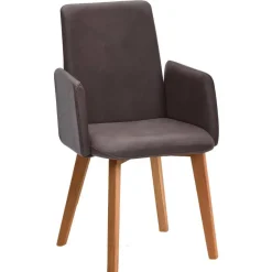 Armlehnstuhl in Dunkelbraun und Wildeiche - Sagavi^Wohnen Outlet