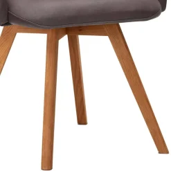 Wohnen Armlehnstuhl in Dunkelbraun und Wildeiche - Willy