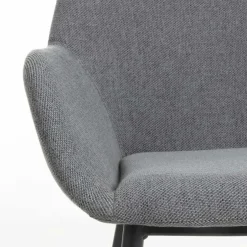 Armlehnstuhl in Dunkelgrau Chenille - Miami (4er Set)^Wohnen Best