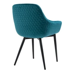 Armlehnstuhl in Türkis Blau & Schwarz - Nizza^Wohnen